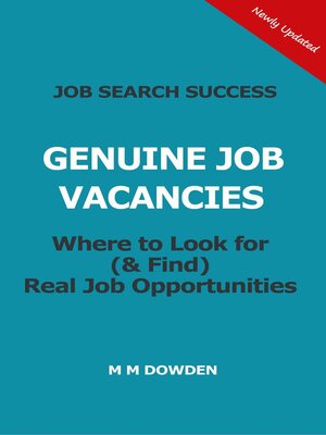 cover image of Genuine Job Vacancies--Where to Look for (& Find) Real Job Opportunities